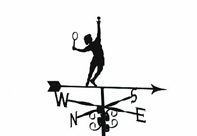 tennis player female weathervane